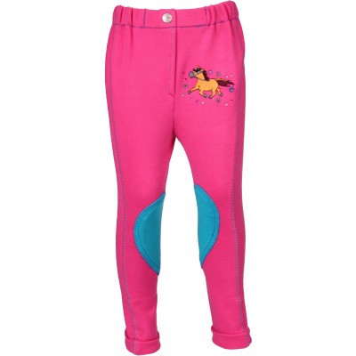 Pantalones infantiles de equitacion abrigados color Violeta